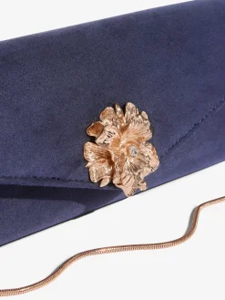 Lipsy Navy Floral Trim Clutch Bag Outlet