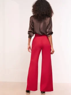 Lipsy Red High Waist Wide Leg Trousers Best