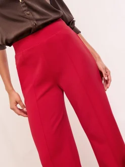 Lipsy Petite High Waist Wide Leg Trousers Red