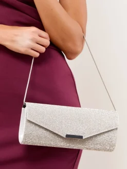 Lipsy Silver Hotfix Clutch Bag Sale