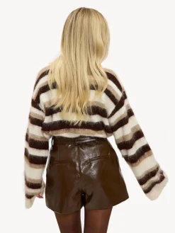 LOAVIES Falling Into Us Leather Look Brown Shorts Best