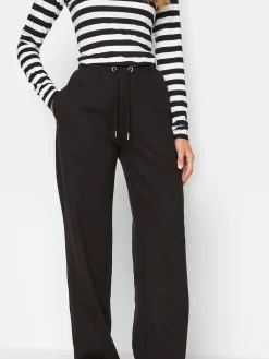 Long Tall Sally Wide Leg Joggers Black Dark Sale