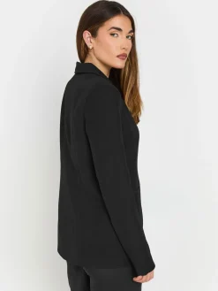 Long Tall Sally Black Double Breasted Jacket New