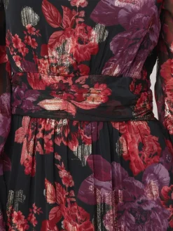 Long Tall Sally Black Jacquard Maxi Tiered Dress Discount