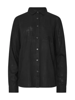 Long Tall Sally Long Sleeve Containing Shirt Black Hot