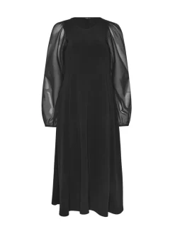 Long Tall Sally Black Mesh Sleeve Corset Midi Dress Outlet