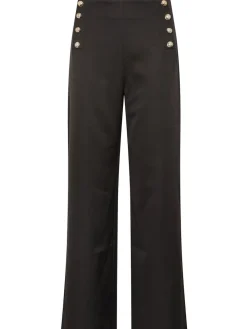 Long Tall Sally Black Military Button Trousers Outlet