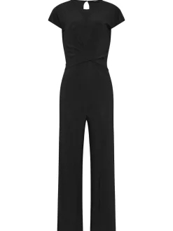 Long Tall Sally Black Twist Front ITY Jumpsuit Sale