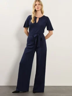 Long Tall Sally Blue Keyhole Jumpsuit Clearance