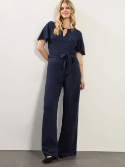 Long Tall Sally Blue Keyhole Jumpsuit Clearance