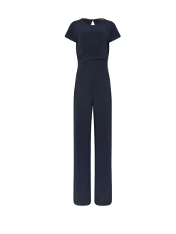 Long Tall Sally Blue Twist Front ITY Jumpsuit Clearance