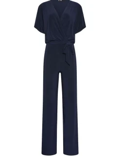 Long Tall Sally Blue V-Neck Wrap Jumpsuit Best
