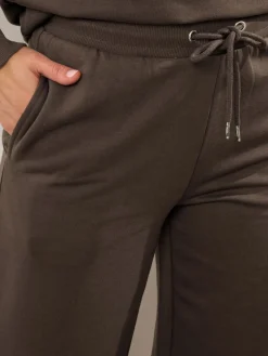 Long Tall Sally Wide Fit Wide Leg Joggers Brown