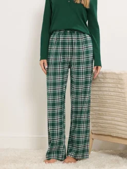 Long Tall Sally Check Pyjamas Green