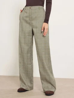 Long Tall Sally Wide Leg Trousers Green Outlet