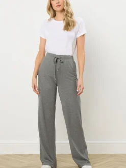 Long Tall Sally Grey Marl Waffle Wide Leg Joggers Best