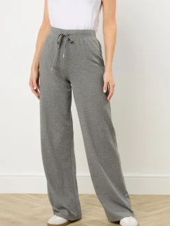 Long Tall Sally Grey Marl Waffle Wide Leg Joggers Best