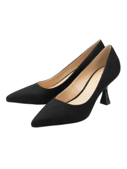 Lotus Black Heeled Shoes Hot