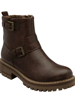 Lotus Zip-Up Ankle Boots Brown Discount