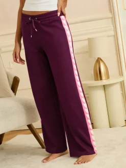 Love & Roses Jersey Loungewear Bottoms Berry Red Sale