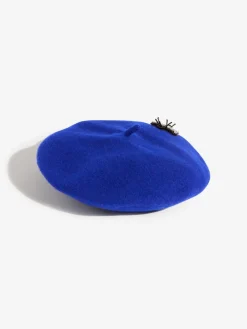 Love & Roses Beret Hat Blue Embellished Hot