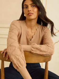 Love & Roses Jumper Camel Online