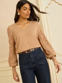 Love & Roses Jumper Camel Online