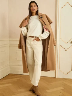 Love & Roses Cream Heart Ric Rac Embroidered Sweat Top Sale