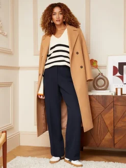 Love & Roses Navy Wide Leg Trousers