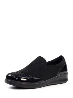 Lunar Black Hattie Wedge Shoes Outlet
