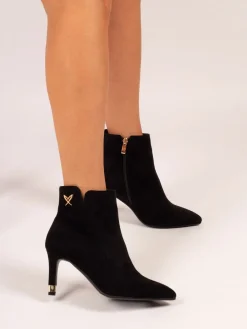 Lunar Black Sadie Heeled Ankle Boots Hot
