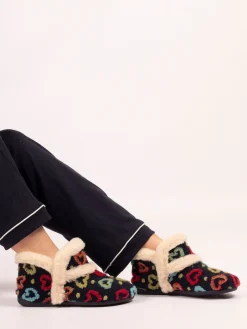 Lunar Blue Angel Heart Detail Bootie Slippers Online