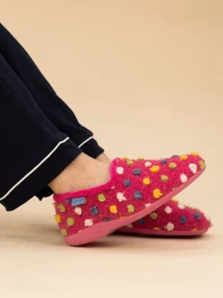 Lunar Ladies Full Slippers Pink New