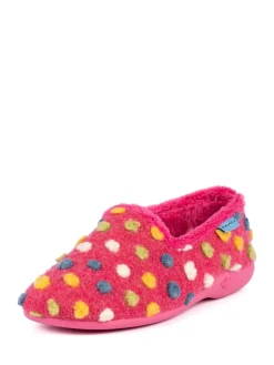 Lunar Ladies Full Slippers Pink New