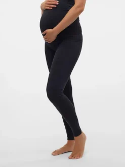 Mamalicious Maternity Seamless Leggings Black Clearance