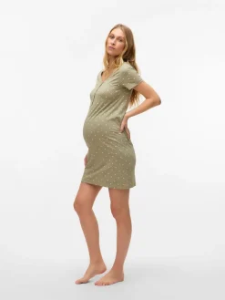 Mamalicious Maternity And Nursing Nightie Green New