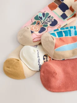 Next Ankle Socks 5 Pack Marrakesh Mix Print Online