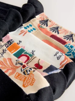 Next Marrakesh Mix Print Footbed Ankle Socks 5 Pack Outlet
