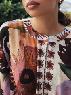 Next Printed Overhead Cover-Up Kaftan Shirt Marrakesh Scenic Hot