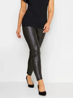 M&Co Black Wet Look Leggings Discount