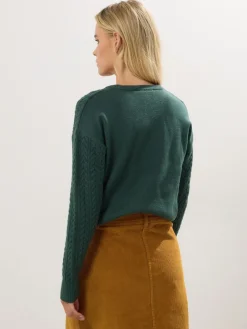 M&Co Brown Petite Cord A-Line Skirt Clearance