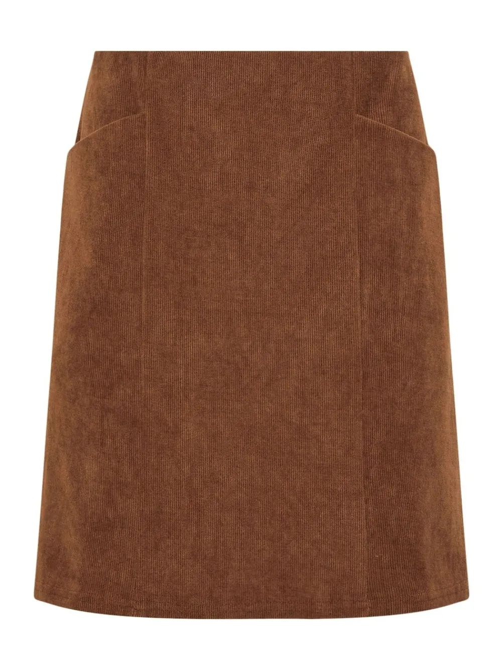 M&Co Pocket Cord Skirt Brown Clearance