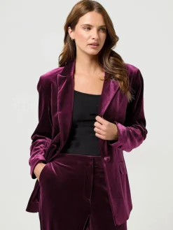 M&Co Red Velour Blazer Sale