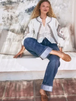 Next Boyfriend Turn Up Jeans Mid Blue Best