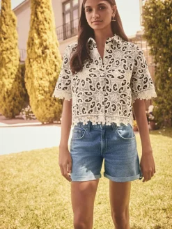 Next Denim Boy Shorts Mid Blue Sale