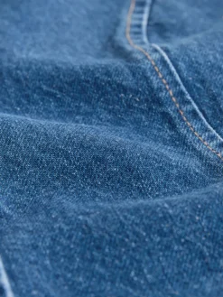 Next Mid Blue Denim Heart Button Through Waistcoat Hot