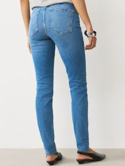 Next Mid Rise Stretch Skinny Jeans Mid Blue Denim Best