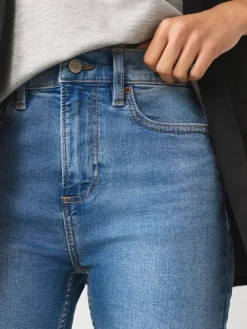 Next Mid Rise Stretch Skinny Jeans Mid Blue Denim Best