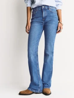 Next Mid Rise Stretch Bootcut Jeans Mid Blue Denim Best