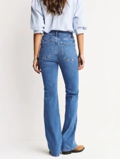 Next Mid Rise Stretch Bootcut Jeans Mid Blue Denim Best